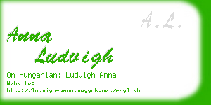 anna ludvigh business card